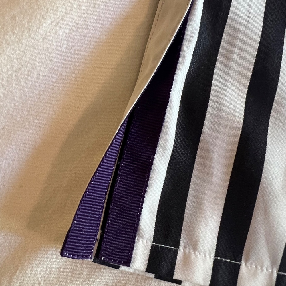 Capri Relaxed Fit Striped Cotton Shirt Ralph Lauren Collection White/Black 8 - Picture 7 of 8